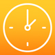 simple clock design showing time six oclock against a bright background